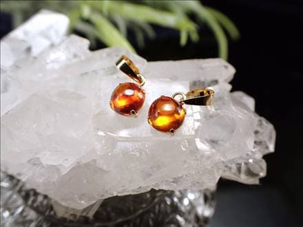 スファレライト オレンジ 18K 18金 ペンダントトップ