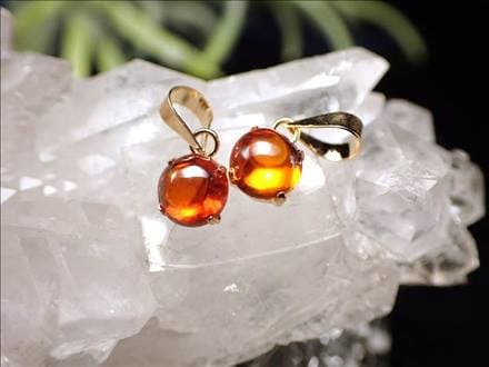 スファレライト オレンジ 18K 18金 ペンダントトップ