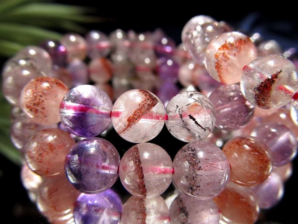 スーパーセブン ブレスレット ゲーサイト レピドクロサイト マルチカラー