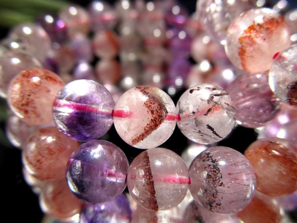 スーパーセブン ブレスレット ゲーサイト レピドクロサイト マルチカラー