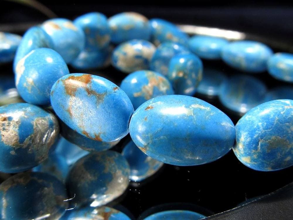 セルレアイト ブレスレット 擬トルコ石 天然石 セルリアンブルー