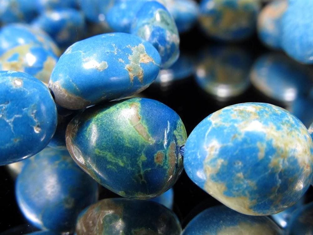 セルレアイト ブレスレット 擬トルコ石 天然石 セルリアンブルー