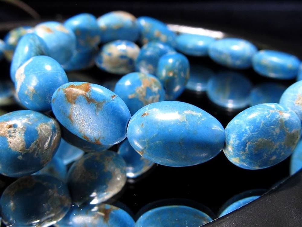 セルレアイト ブレスレット 擬トルコ石 天然石 セルリアンブルー