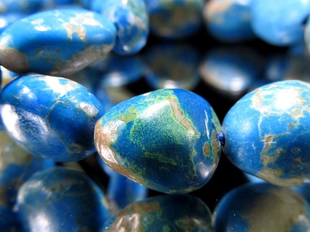 セルレアイト ブレスレット 擬トルコ石 天然石 セルリアンブルー