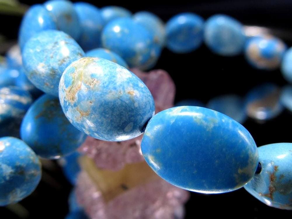 セルレアイト ブレスレット 擬トルコ石 天然石 セルリアンブルー