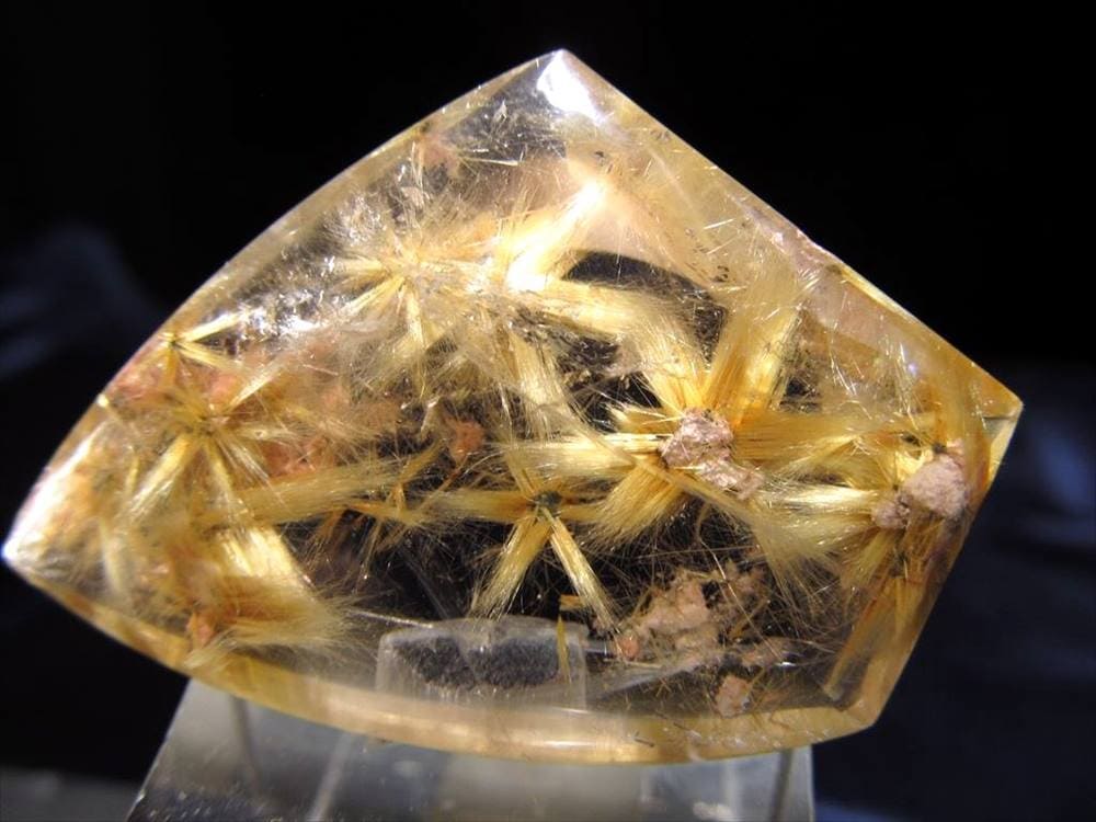 ゴールドルチルクォーツ タンブル 金針水晶 ブラジル産 金運