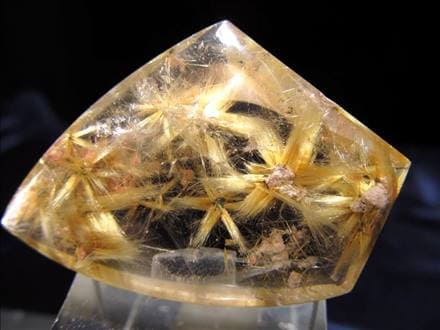 ゴールドルチルクォーツ タンブル 金針水晶 ブラジル産 金運