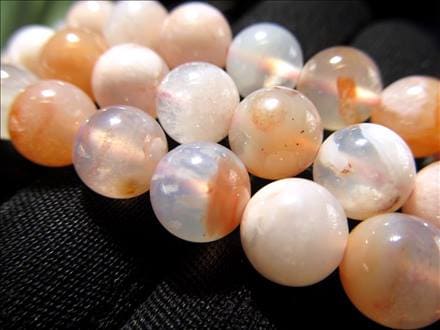 ビーズ連 チェリーブロッサムアゲート メノウ 桜瑪瑙 メノウ