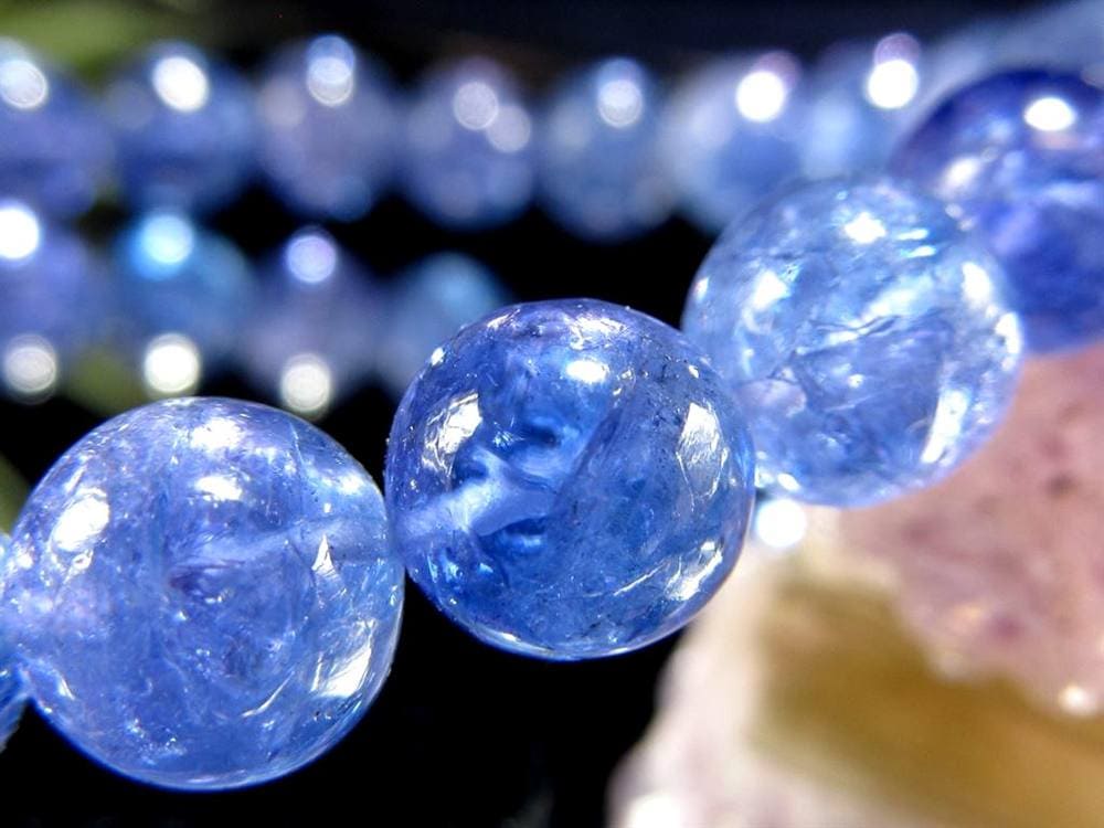 タンザナイト ブレスレット 誕生石 ブルーゾイサイト 宝石