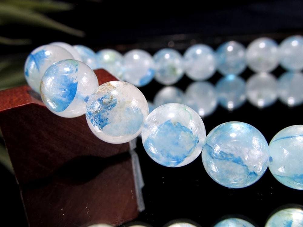 アズライト クォーツ 藍銅鉱 マラカイト ブレスレット 天然石