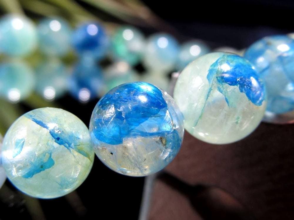 アズライト クォーツ 藍銅鉱 マラカイト ブレスレット 天然石