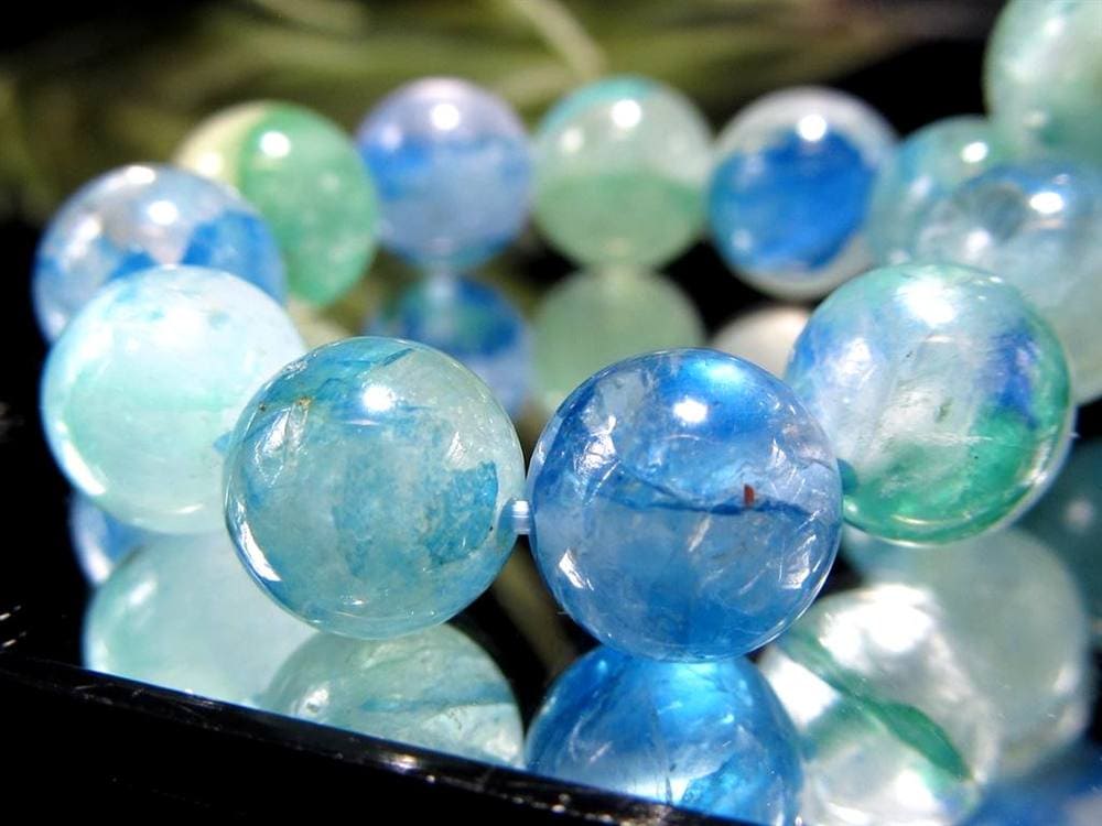 アズライト クォーツ 藍銅鉱 マラカイト ブレスレット 天然石