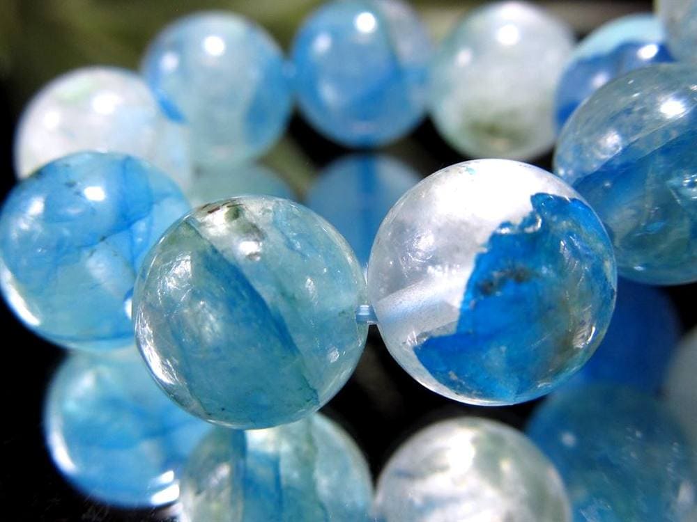 アズライト クォーツ 藍銅鉱 マラカイト ブレスレット 天然石