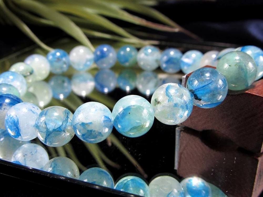アズライト クォーツ 藍銅鉱 マラカイト ブレスレット 天然石
