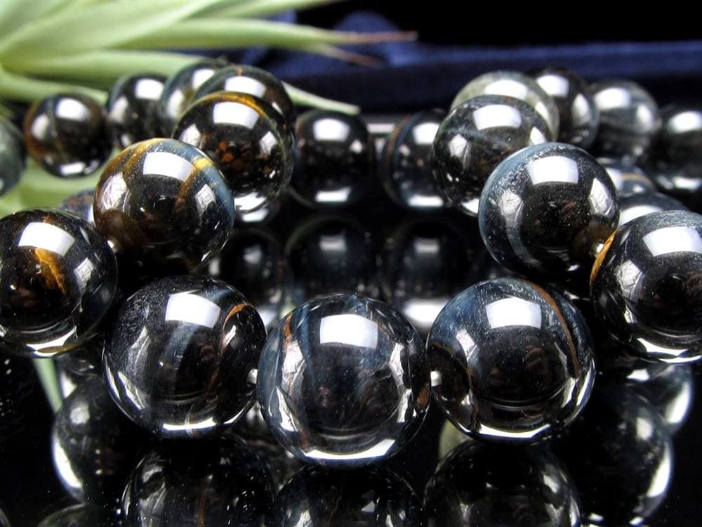 ホークアイ タイガーアイ ブルータイガーアイ 鷹目石 ブレスレット