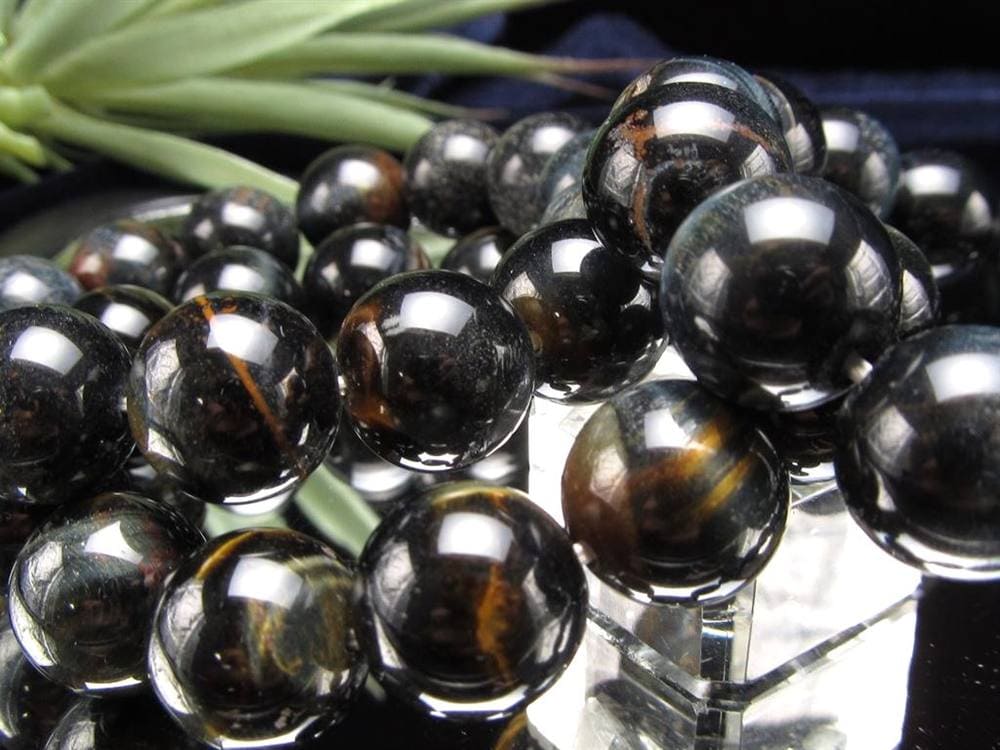 ホークアイ タイガーアイ ブルータイガーアイ 鷹目石 ブレスレット
