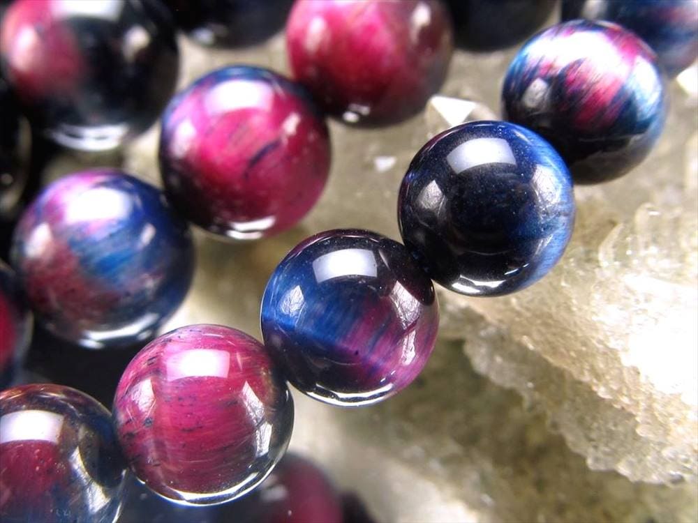 ギャラクシータイガーアイ 虎目石 タイガーアイ ビーズ連 連材