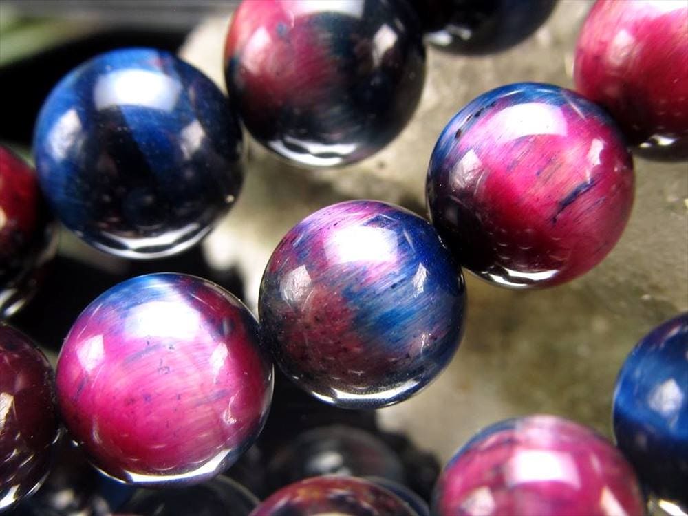 ギャラクシータイガーアイ 虎目石 タイガーアイ ビーズ連 連材