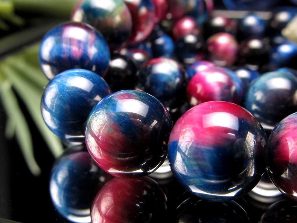 ギャラクシータイガーアイ 虎目石 タイガーアイ ビーズ連 連材