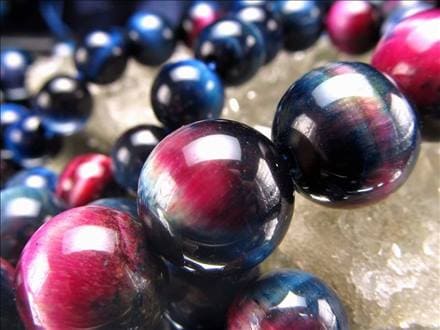 ギャラクシータイガーアイ 虎目石 タイガーアイ ビーズ連 連材