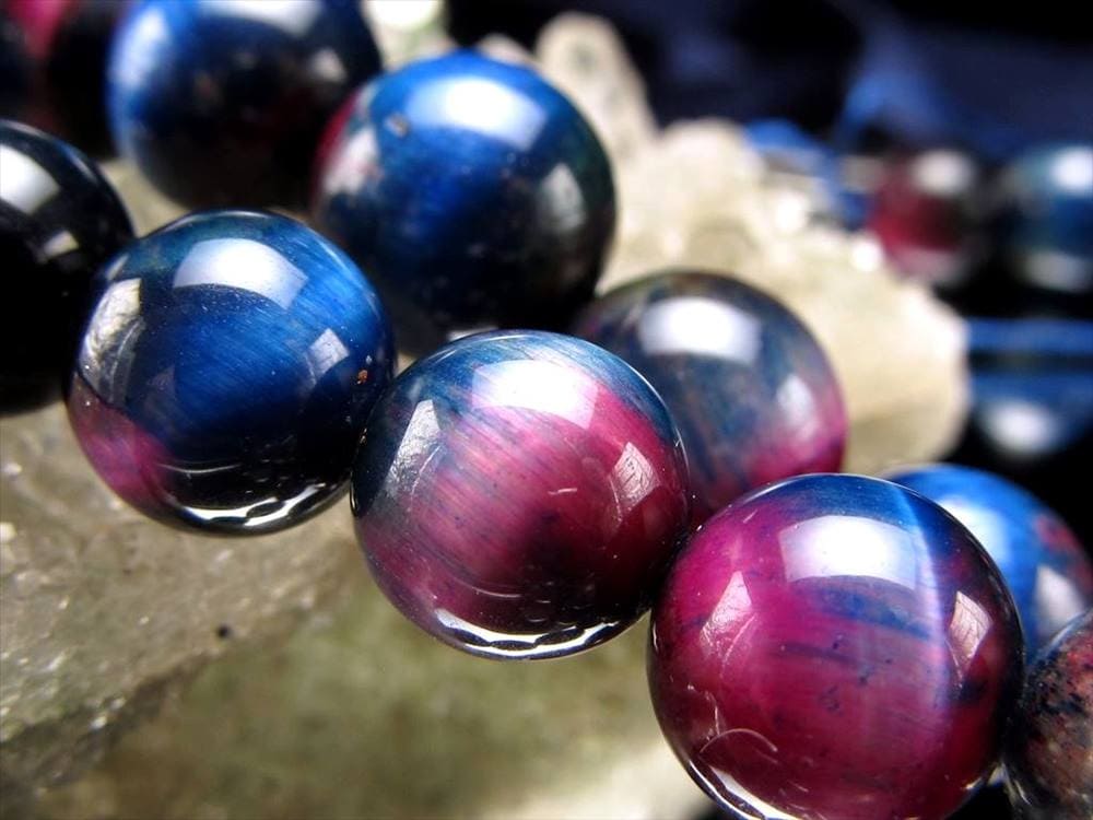 ギャラクシータイガーアイ 虎目石 タイガーアイ ビーズ連 連材