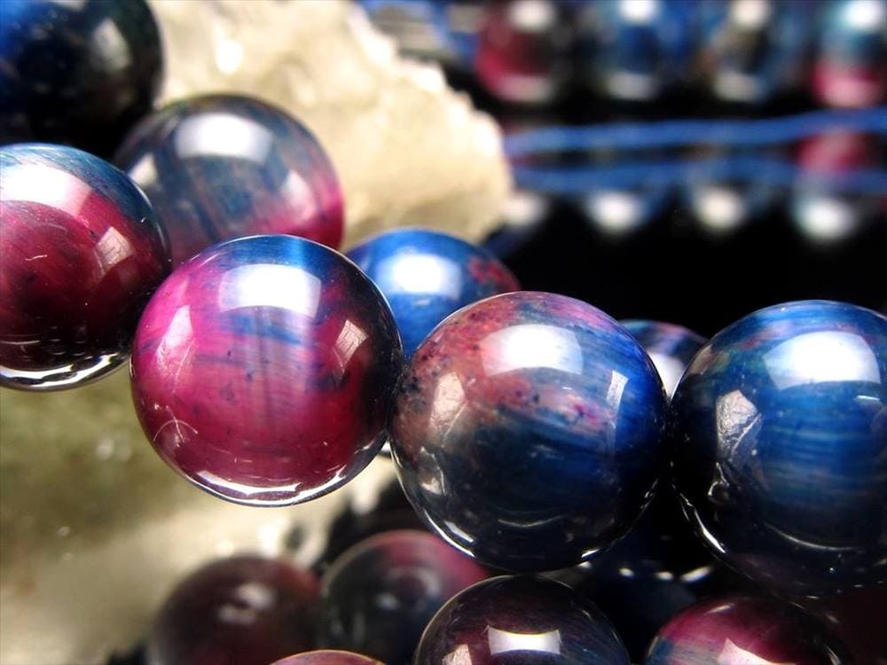 ギャラクシータイガーアイ 虎目石 タイガーアイ ビーズ連 連材