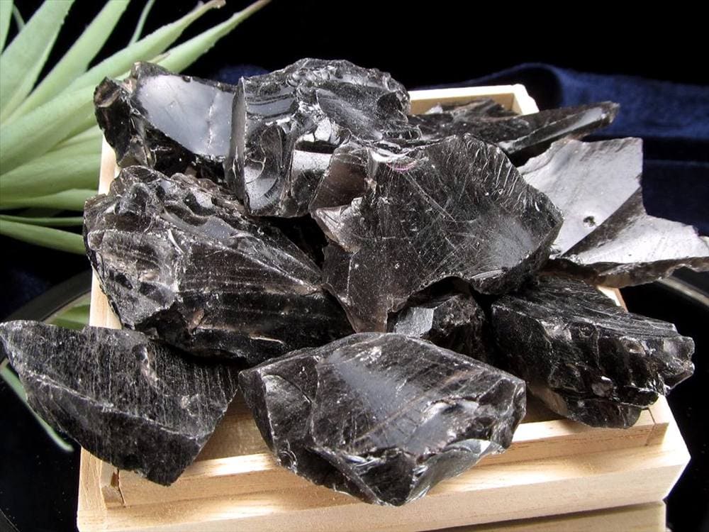 オブシディアン 黒曜石 原石 クリストバライト 星ヶ塔遺跡産