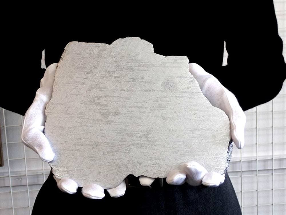 ムオニオナルスタ隕石 プレート 4507g 特大 24.5cm x 20.5cm x 3cm スウェーデン産