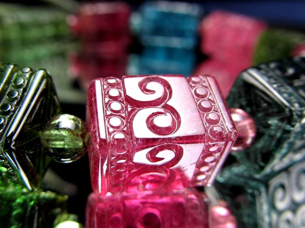 ピンクトルマリン ルベライトトルマリン ドラバイトトルマリン ヴェルデライトトルマリン トルマリン マニコロ マニ車 10月の誕生石