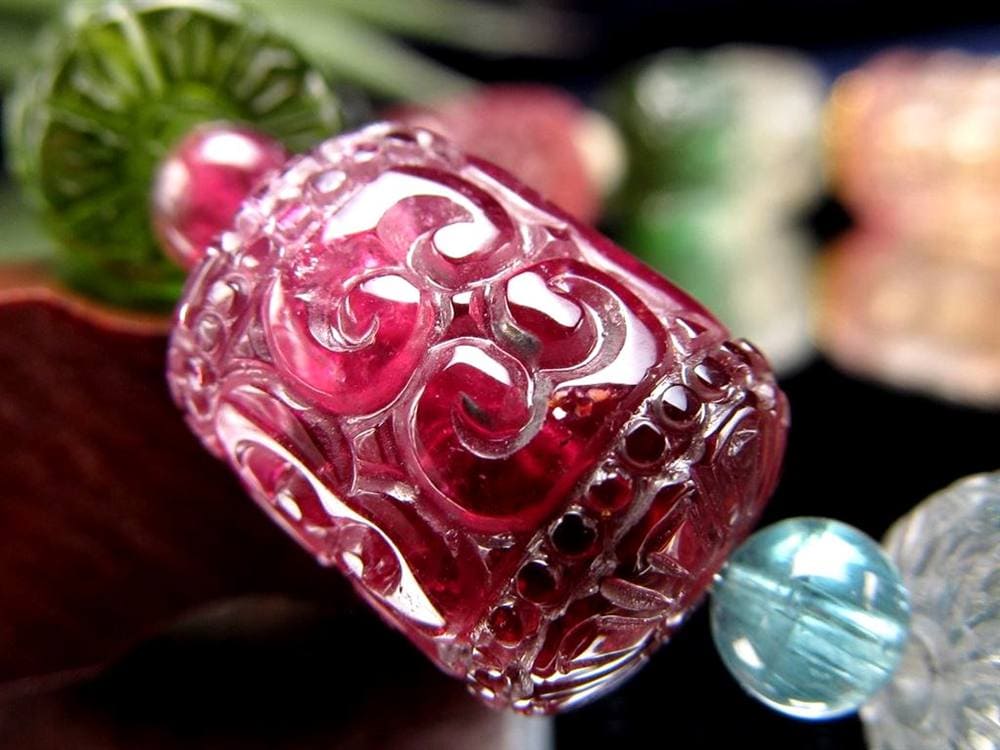 ピンクトルマリン ルベライトトルマリン ドラバイトトルマリン ヴェルデライトトルマリン トルマリン マニコロ マニ車 10月の誕生石