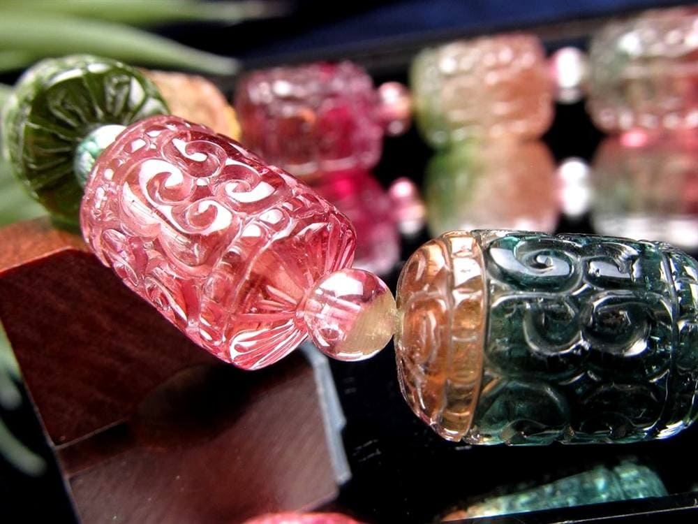 ピンクトルマリン ルベライトトルマリン ドラバイトトルマリン ヴェルデライトトルマリン トルマリン マニコロ マニ車 10月の誕生石