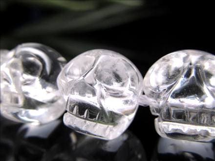 水晶 クォーツ クリスタル スカル ビーズ連 連材