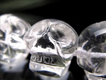 水晶 クォーツ クリスタル スカル ビーズ連 連材