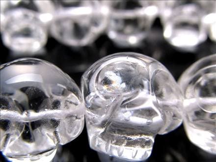 水晶 クォーツ クリスタル スカル ビーズ連 連材