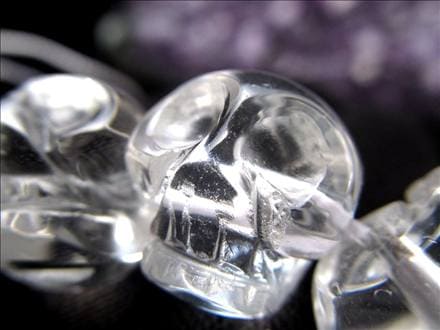 水晶 クォーツ クリスタル スカル ビーズ連 連材