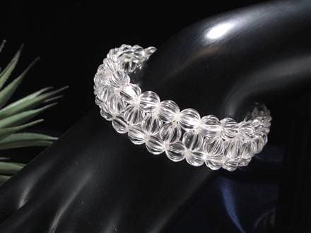 水晶 クリスタル バングル ブレスレット クオーツ 天然石 パワーストーン