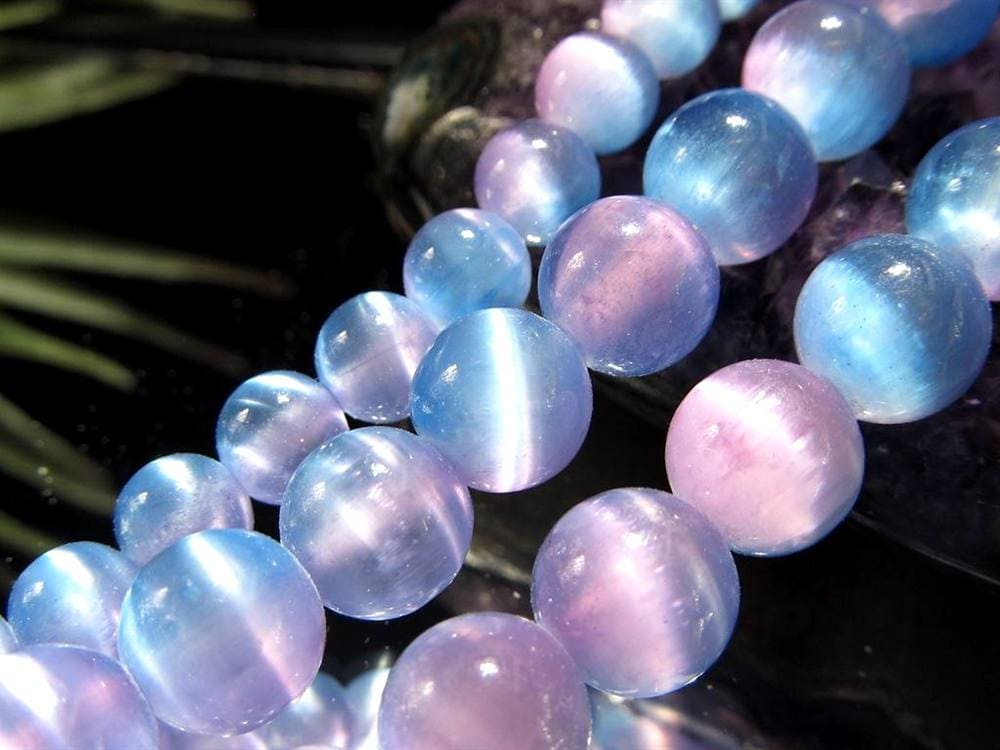 セレナイト 天然ジプサム 透石膏 ビーズ連 連材