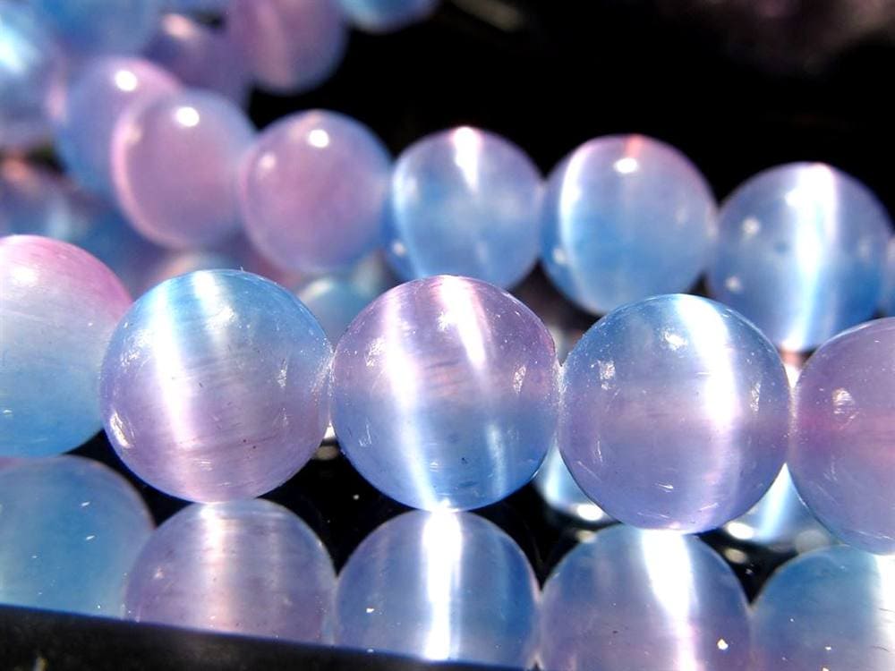 セレナイト 天然ジプサム 透石膏 ビーズ連 連材