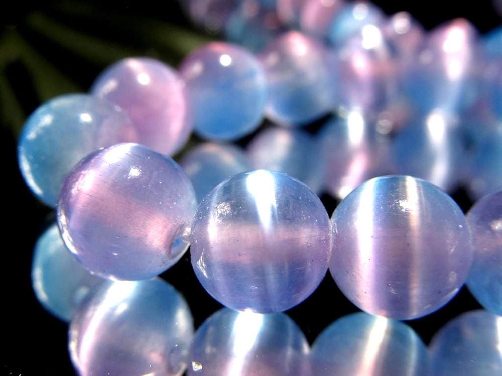 セレナイト 天然ジプサム 透石膏 ビーズ連 連材