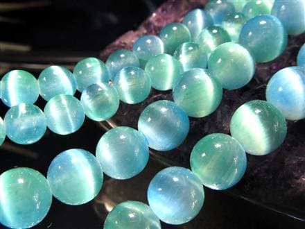 セレナイト 天然ジプサム 透石膏 ビーズ連 連材