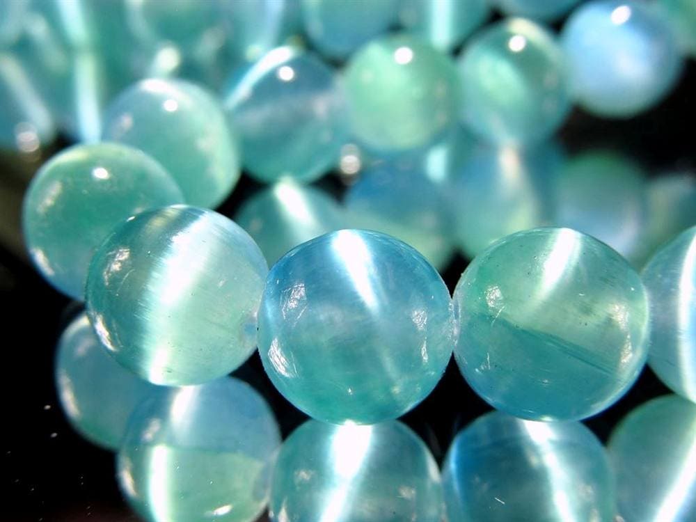 セレナイト 天然ジプサム 透石膏 ビーズ連 連材