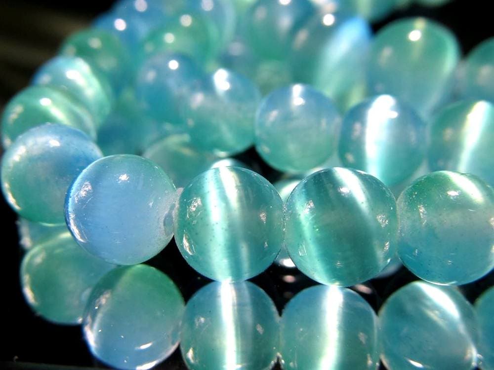 セレナイト 天然ジプサム 透石膏 ビーズ連 連材