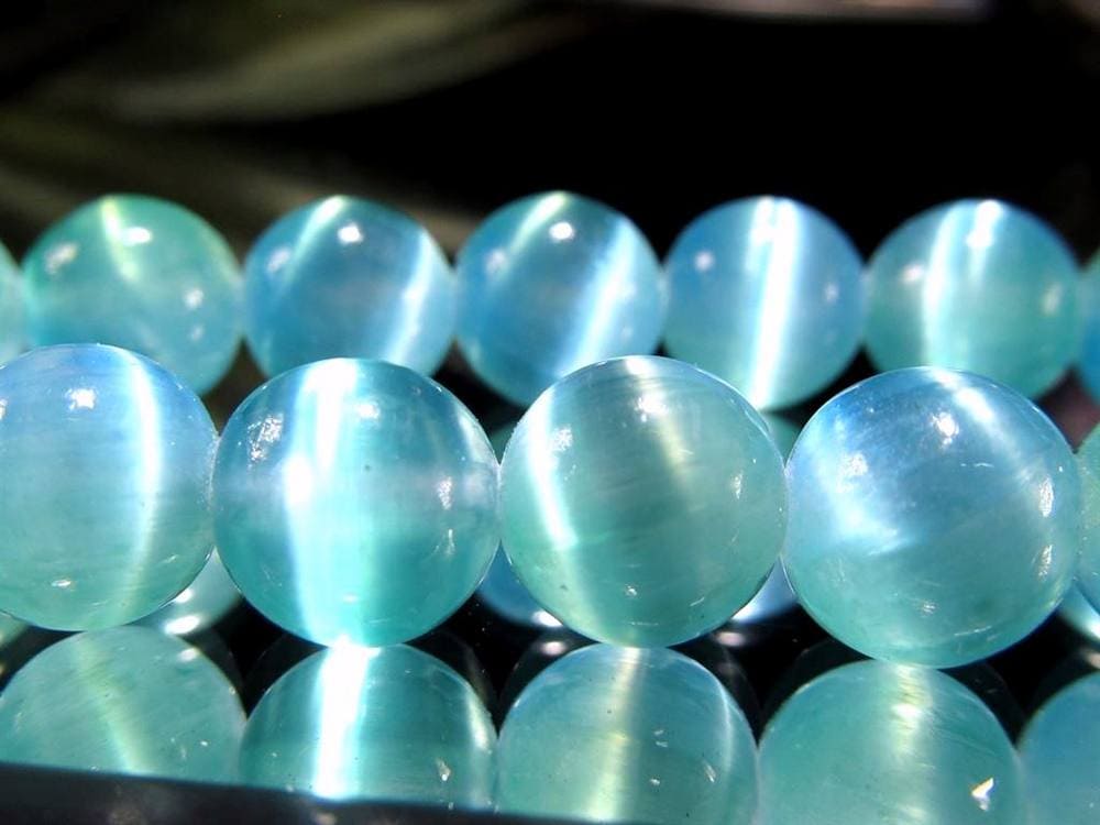 セレナイト 天然ジプサム 透石膏 ビーズ連 連材