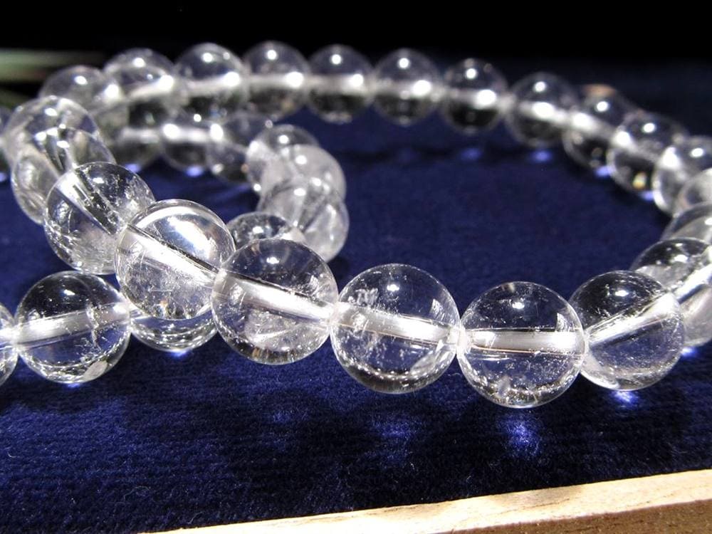 天然水晶 クォーツ アクアクリスタル 海水晶 ブレスレット