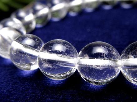 天然水晶 クォーツ アクアクリスタル 海水晶 ブレスレット