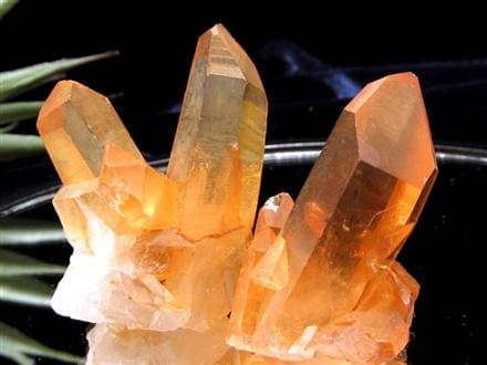 タンジェリンクォーツ 蜜柑水晶 原石 クラスター パワーストーン