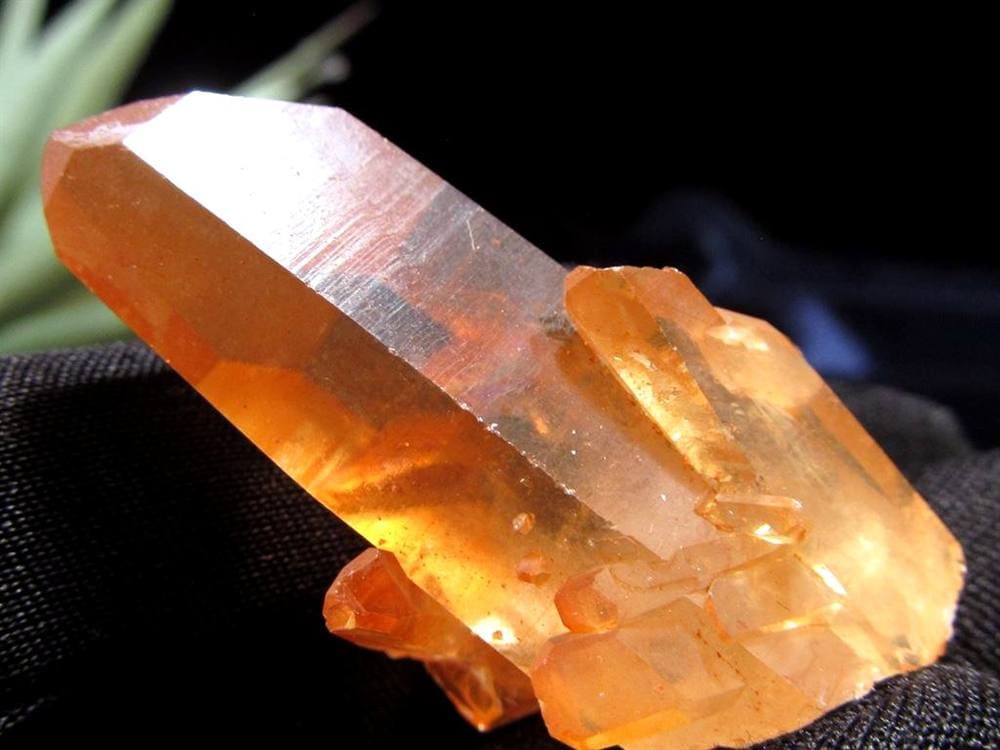 タンジェリンクォーツ 蜜柑水晶 原石 クラスター パワーストーン