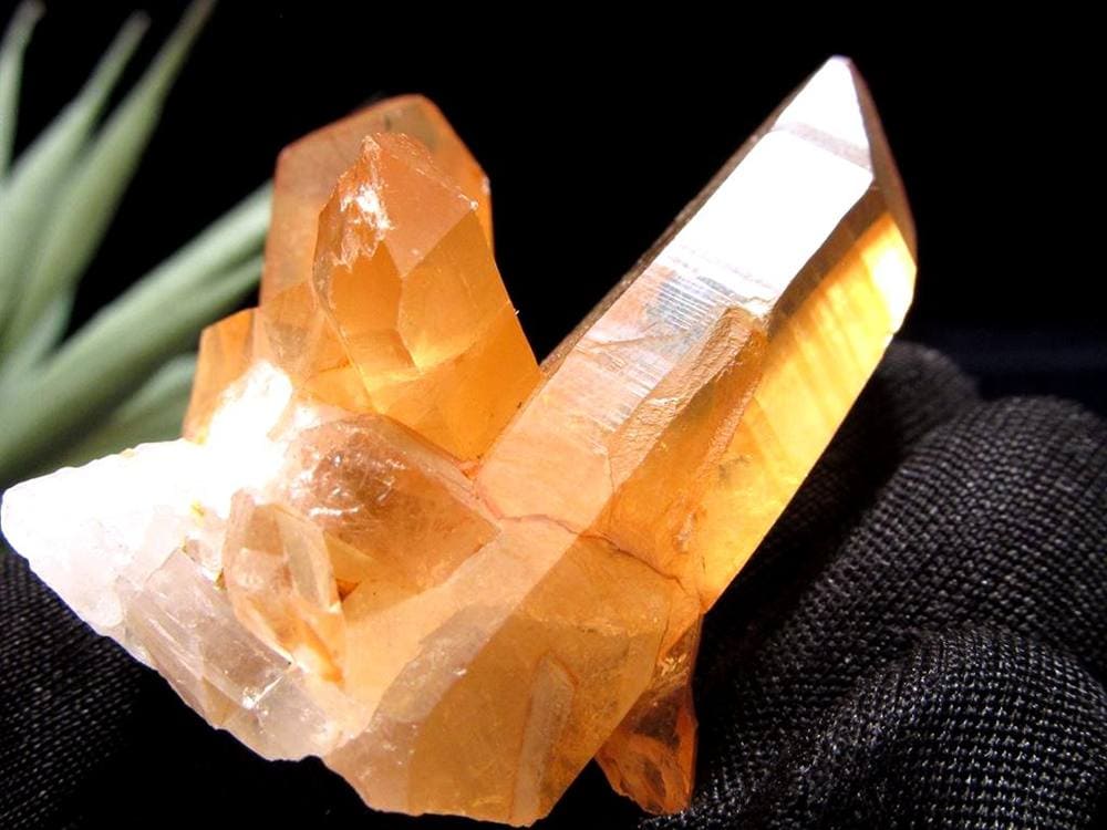 タンジェリンクォーツ 蜜柑水晶 原石 クラスター パワーストーン