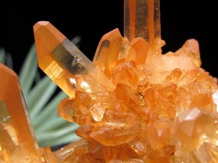 タンジェリンクォーツ 蜜柑水晶 原石 クラスター パワーストーン