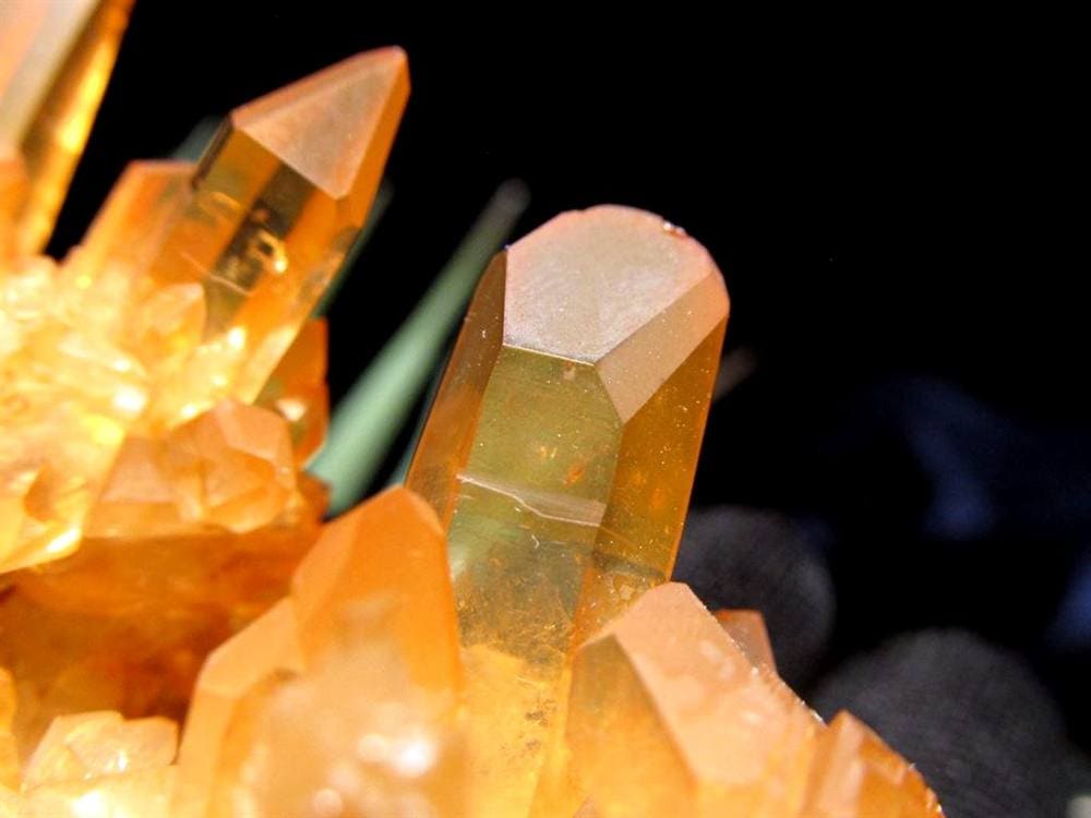 タンジェリンクォーツ 蜜柑水晶 原石 クラスター パワーストーン